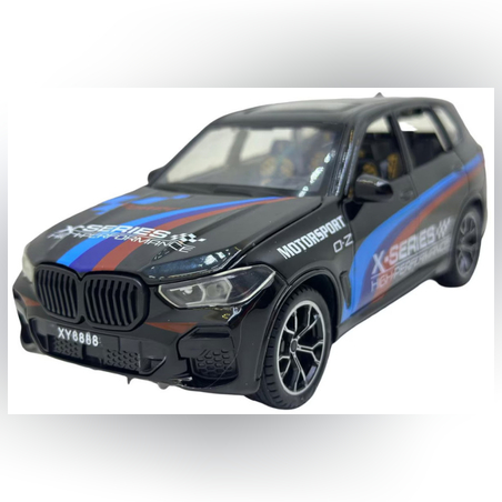 Метална кола с отварящи се врати капаци светлини и звуци BMW X5 M 1:24
