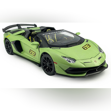 Метална кола с отварящи се врати светлини и звуци Lamborghini Aventador SVJ 63 1:24