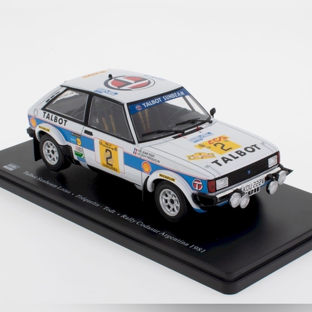 Метална кола Talbot Sunbeam Lotus - Rally Codasur Argentina 1981 - 1:24