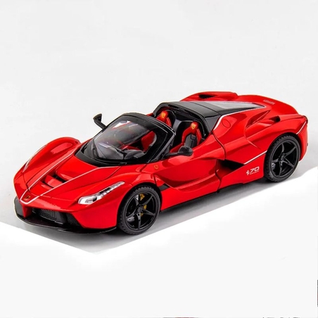 Метална кола с отварящи се врати и капаци светлини и звуци Ferrari LaFerrari Aperta 1:24