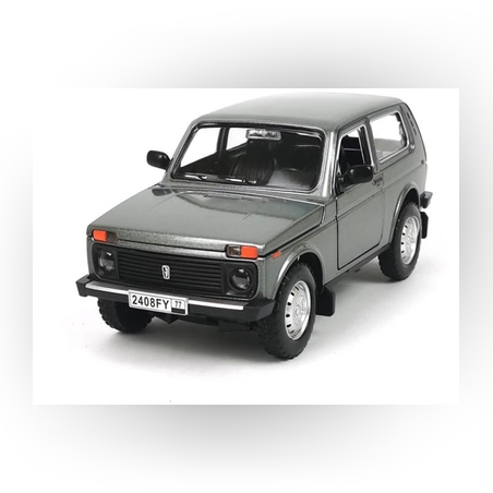 Метална кола с отварящи се врати капаци светлини и звуци Lada Niva 1:24