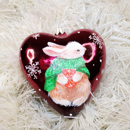 Стъклено сърце Зайче