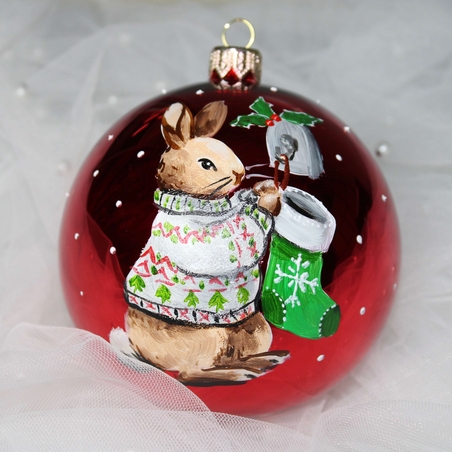 Стъклена играчка - Зайче