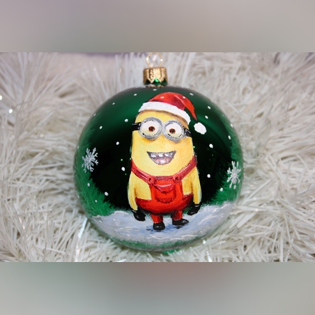Стъклена коледна играчка - Миньон