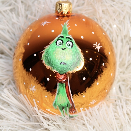 Стъклена коледна играчка - Гринч