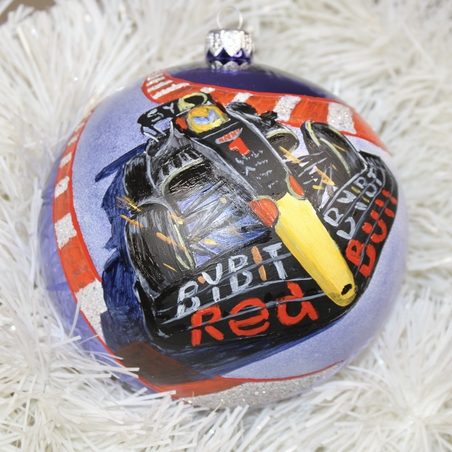 Стъклена коледна играчка Formula 1