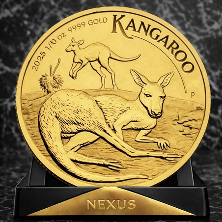 Златна монета Australian Kangaroo 1/10 унция (3.11 г) 2025