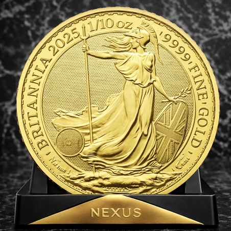 Златна монета Britannia 1/10 унция (3.11 г) 2025