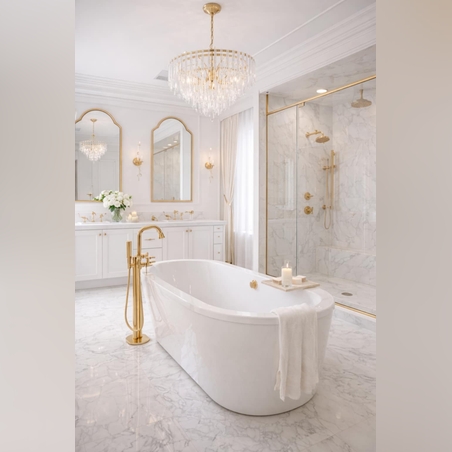 Стилна баня в бяло