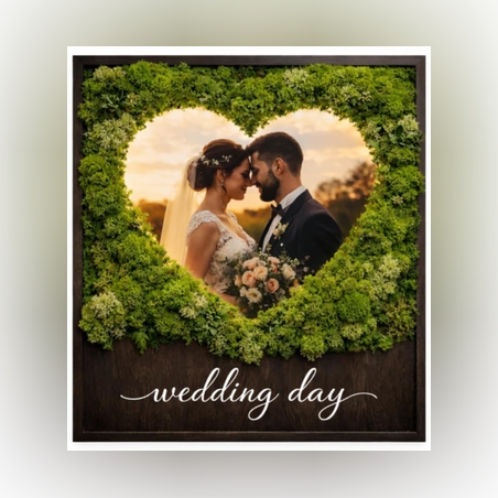 Снимка с естествен мъх по поръчка