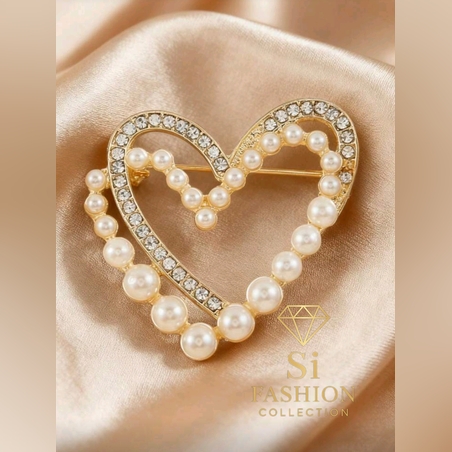 Брошка„Pearl Heart Elegance“