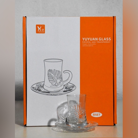 Сервиз за турски чай с релеф листо