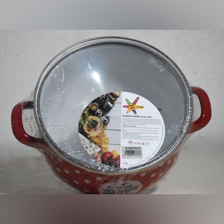 Тенджера с кант и тумбест капак 4.8L