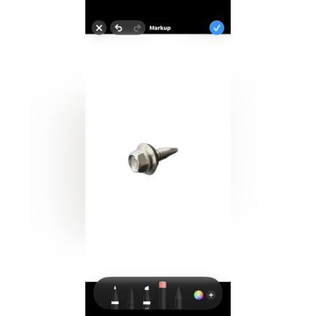 Винт за ламарина от неръждаема стомана 6.3х25