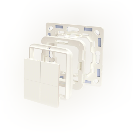 Shelly BLU Wall Switch 4 + Busch-Jaeger Adapter