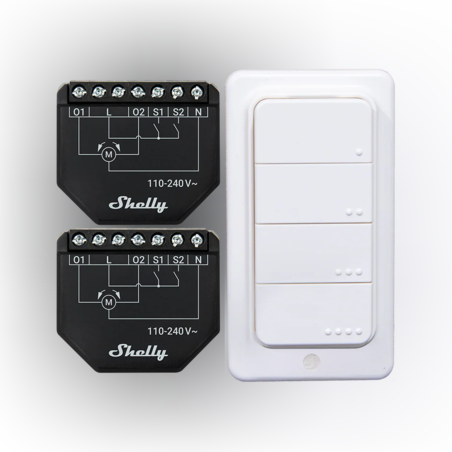 Shelly Shutter x2 + BLU RC Button 4