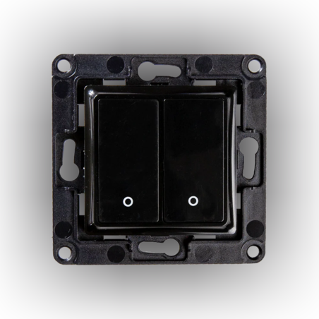 Shelly Wall Switch with 2 Buttons Black