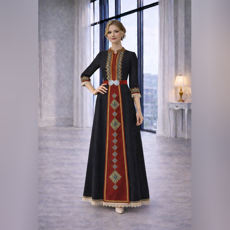 Рокля „Елица“- С фолклорен акцент и дантела