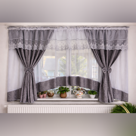 Set Draperii + Perdele 4m x 160cm, Model Elegant Modern, Draperii Decorative pentru Living, Dormitor sau Bucătărie