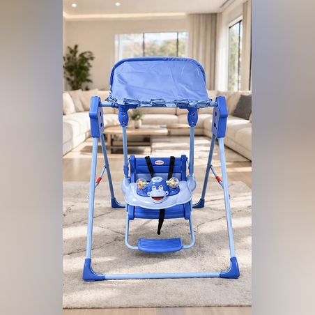 Leagăn Electric pentru Copii cu Muzică, Lumini și Siguranță – Relaxare și Distracție Bebe 6 luni-3 Ani