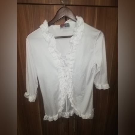 Cămașă dama cu volănașe pe piept