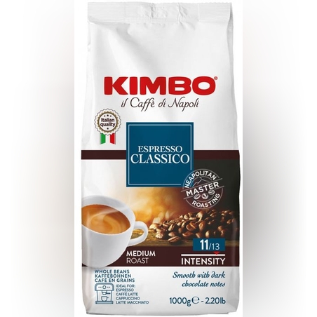 7.  Cafea boabe Kimbo Classico Espresso 1 kg