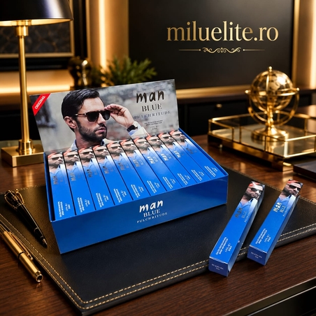 Apa de Parfum Bărbătească MAN BLUE Pulchritude, 35 ml (Ideal pentru Călătorii)
