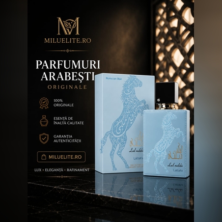 Lattafa Lail Maleki Moroccan Blue – Eau de Parfum 100 ml | Parfum Arabesc Original Unisex