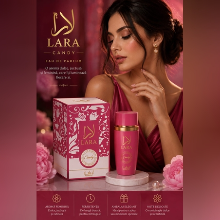 LARA Candy – Apă de Parfum pentru Femei 100 ml | Dulce, vibrantă și irezistibil de feminină