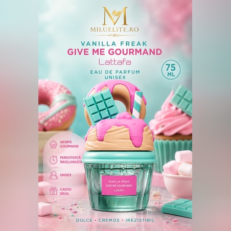 Apa de Parfum Lattafa, Vanilla Freak - Give Me Gourmand, Unisex, 75ml
