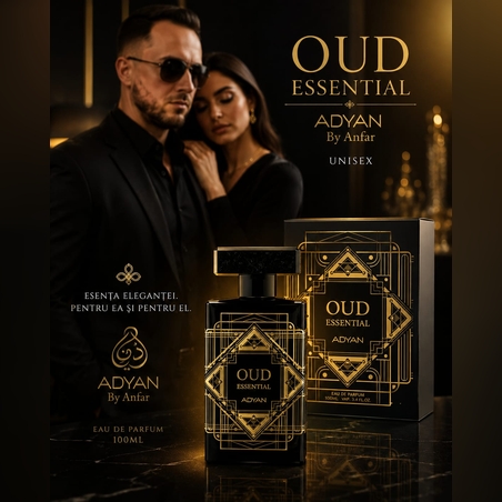 ADYAN Oud Essential by Anfar Eau de Parfum 100 ml – Parfum Oriental Unisex cu Oud și Note Lemnoase
