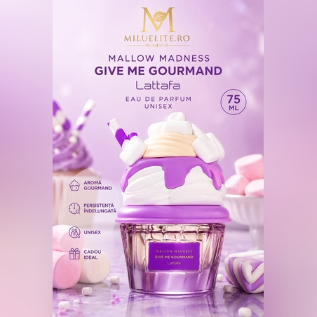 Apa de Parfum Lattafa, Mallow Madness - Give Me Gourmand, Unisex, 75ml