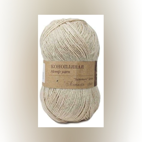 Пряжа Пехорка Конопляная 50гр 280м 70%хл. 30% кон. цв.043 суровый лен