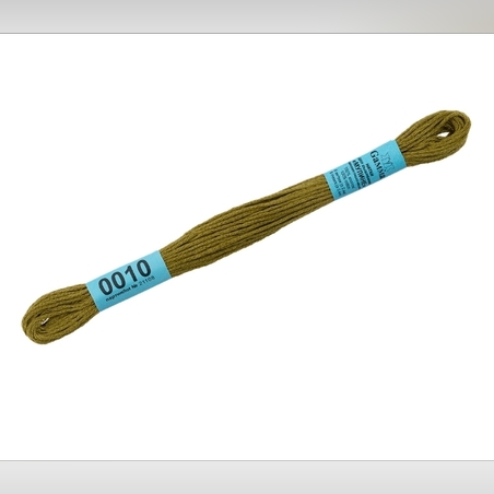 Мулине Фирма Гамма 8 метр 100% хлопок цв. 0010 оливковый DMC 733