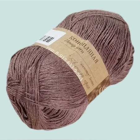 Пряжа Пехорка Конопляная 50гр 280м 70%хл. 30% кон. цв.187 капучино