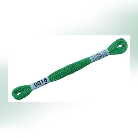 Мулине Фирма Гамма 8 метр 100% хлопок цв. 0015  светло зеленый DMC 911