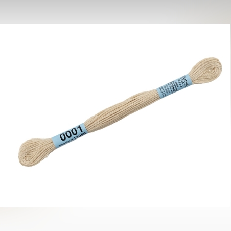 Мулине Фирма Гамма 8 метр 100% хлопок цв.  0001 св. бежевый DMC Ecro