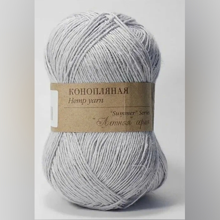 Пряжа Пехорка Конопляная 50гр 280м 70%хл. 30% кон. цв.059 мышонок