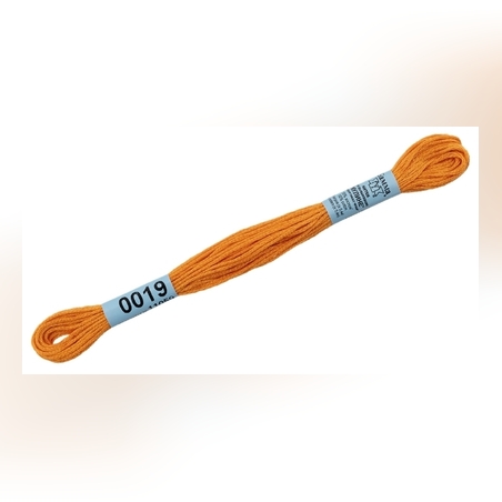Мулине Фирма Гамма 8 метр 100% хлопок цв. 0019 Св. Оранжевый DMC 742