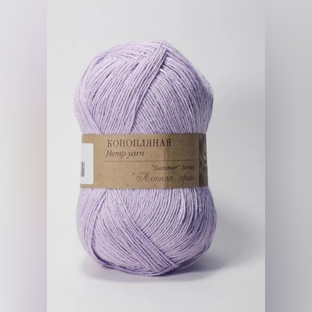 Пряжа Пехорка Конопляная 50гр 280м 70%хл. 30%кон. цв.178 св. сиреневый