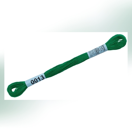 Мулине Фирма Гамма 8 метр 100% хлопок цв. 0013  изумрудный DMC 909