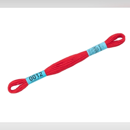 Мулине Фирма Гамма 8 метр 100% хлопок цв. 0012 алый DMC 666