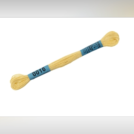 Мулине Фирма Гамма 8 метр 100% хлопок цв. 0016 светло желтый DMC 727