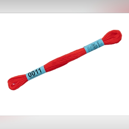 Мулине Фирма Гамма 8 метр 100% хлопок цв. 0011 оранжево-красный DMC 606