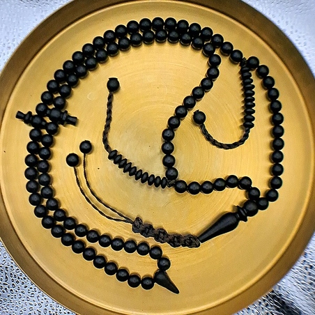 Ebony Tasbih - 100 Beads, 8mm