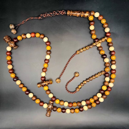 Mixed Wood Prayer Beads (Tasbih) - 100 Beads, 8mm