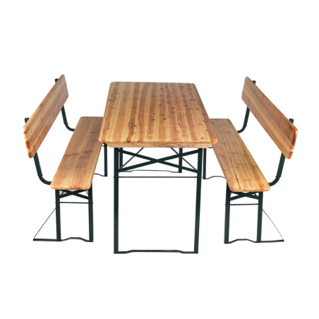 Градинска маса с пейки с облегалки           135917
