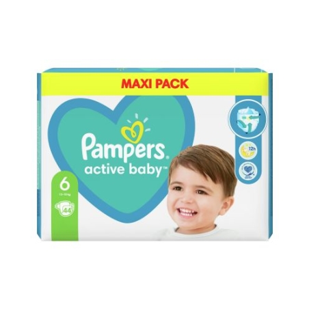 Бебешки пелени Pampers - Active Baby 6, 44 бр.