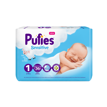 Бебешки пелени Pufies Sensitive 1- 36бр.