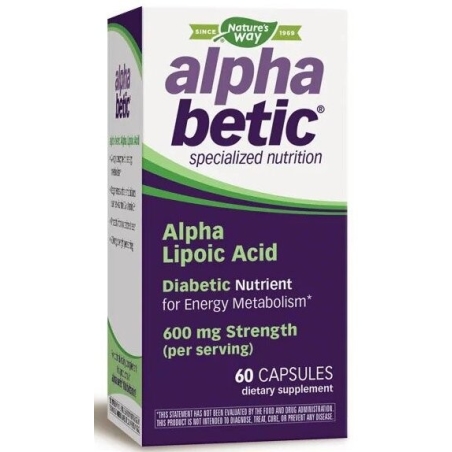 Алфа-липоева киселина Alpha betic® Диабет и периферна невропатия 200 mg, 60 капсули